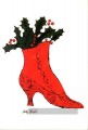 Red Boot Wit Holly Andy Warhol